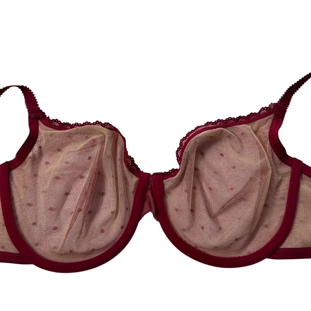 Mesh Lace Underwire Demi Bra 42D NEW